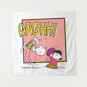 Charlie Brown und Lucy Football Comic Graphic Wandteppich