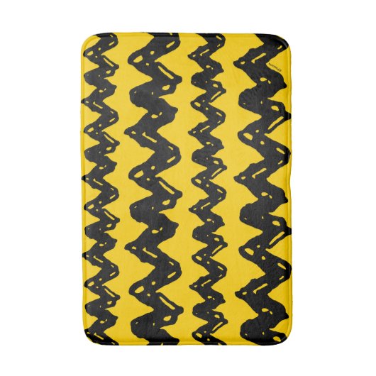 Charlie Brown Zig Zag Muster Badematte (Vorderseite Vertikal)
