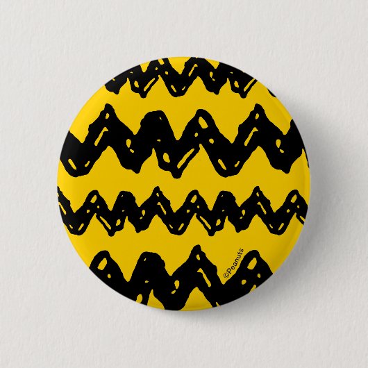 Charlie Brown Zig Zag Muster Button (Vorderseite)