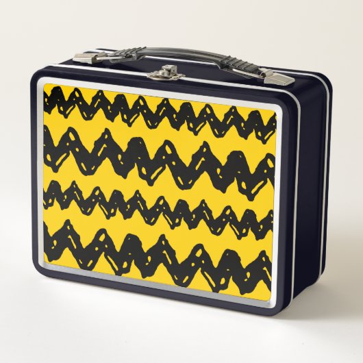Charlie Brown Zig Zag Muster Metall Brotdose (Vorderseite)