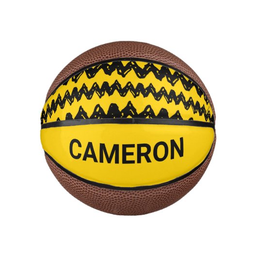 Charlie Brown Zig Zag Muster Mini Basketball (Vorderseite)