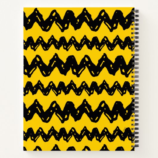 Charlie Brown Zig Zag Muster Notizblock (Rückseite)