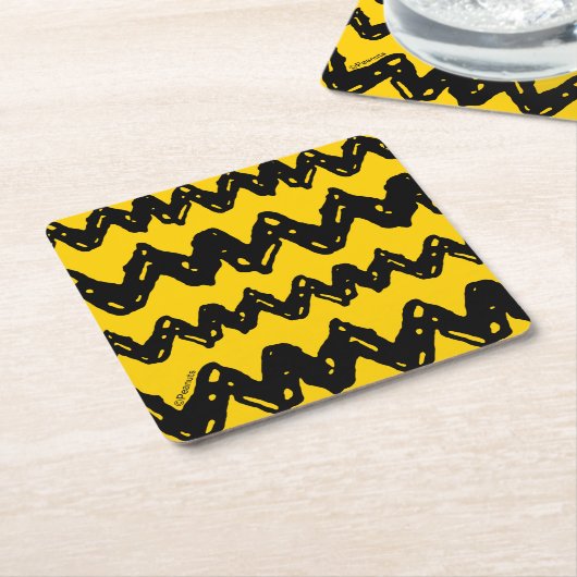 Charlie Brown Zig Zag Muster Rechteckiger Pappuntersetzer (angewinkelt)