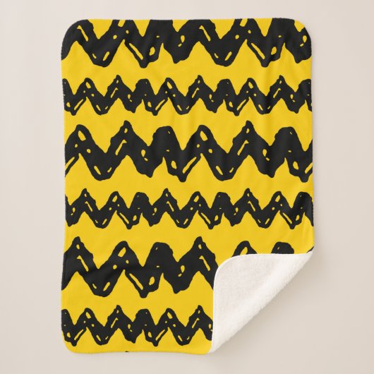 Charlie Brown Zig Zag Muster Sherpadecke (Vorderseite)