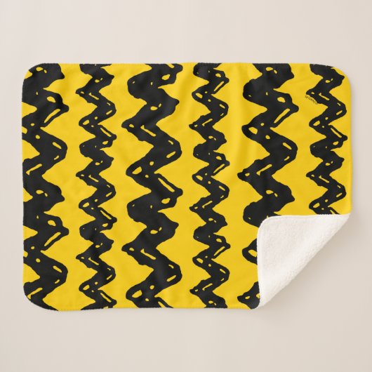 Charlie Brown Zig Zag Muster Sherpadecke (Vorderseite (Horizontal))