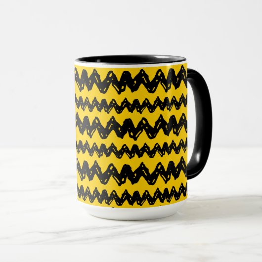 Charlie Brown Zig Zag Muster Tasse (VorderseiteRechts)