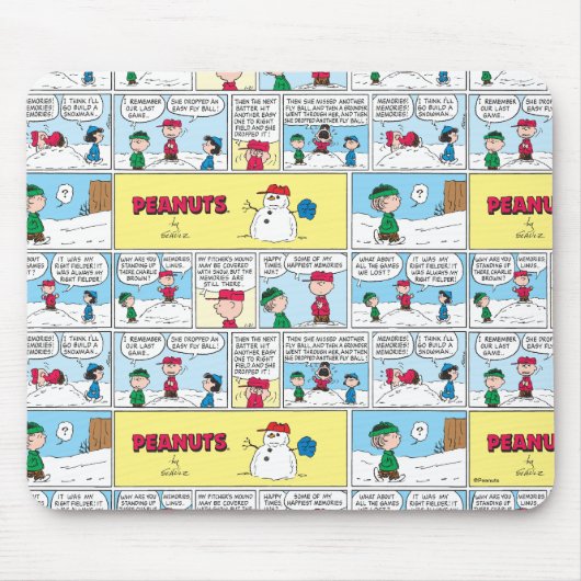 Charlie Browns Baseball-Erinnerungen Mousepad (Vorne)