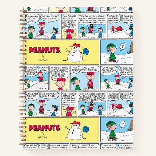 Charlie Browns Baseball-Erinnerungen Notizblock (Vorderseite)