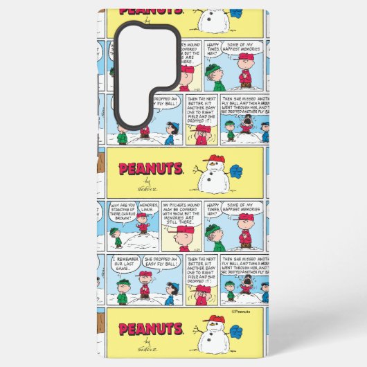 Charlie Browns Baseball-Erinnerungen Samsung Galaxy Hülle (Rückseite)