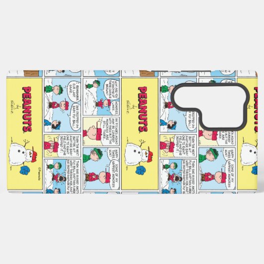 Charlie Browns Baseball-Erinnerungen Samsung Galaxy Hülle (Rückseite (Horizontal))