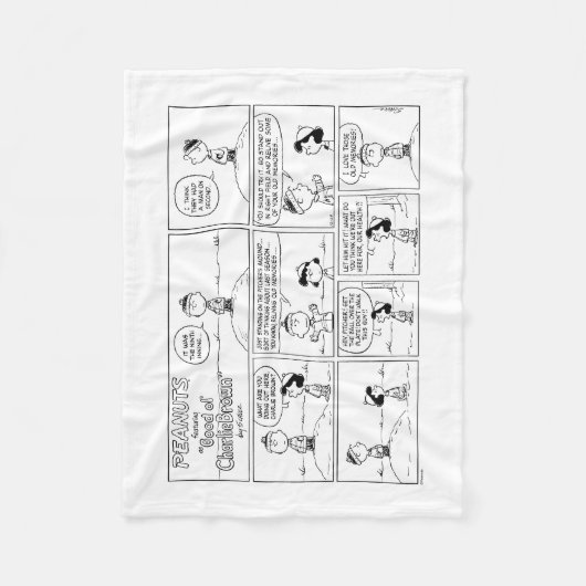 Charlie Browns Erinnerungen am Pitcher-Berg Fleecedecke (Vorderseite)