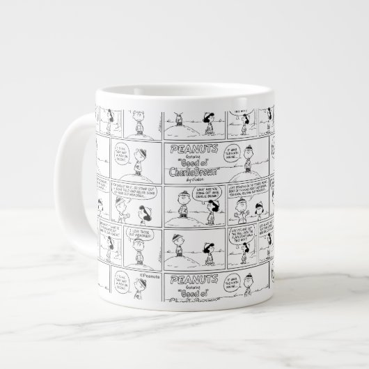 Charlie Browns Erinnerungen am Pitcher-Berg Jumbo-Tasse (Vorderseite Links)