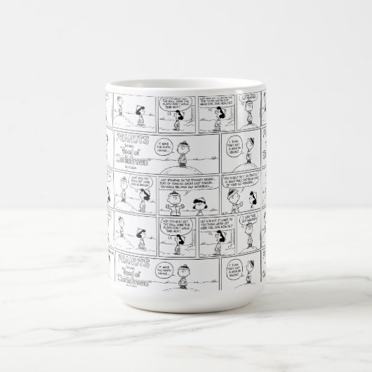 Charlie Browns Erinnerungen am Pitcher-Berg Kaffeetasse (Mittel)