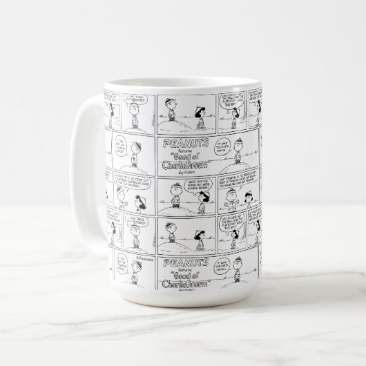 Charlie Browns Erinnerungen am Pitcher-Berg Kaffeetasse (Vorderseite Links)