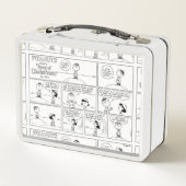 Charlie Browns Erinnerungen am Pitcher-Berg Metall Brotdose (Rückseite)