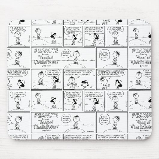 Charlie Browns Erinnerungen am Pitcher-Berg Mousepad (Vorne)