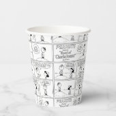 Charlie Browns Erinnerungen am Pitcher-Berg Pappbecher (Rückseite)