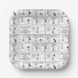 Charlie Browns Erinnerungen am Pitcher-Berg Pappteller