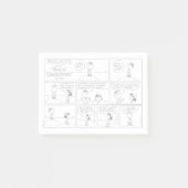 Charlie Browns Erinnerungen am Pitcher-Berg Post-it Klebezettel (Vorderseite)