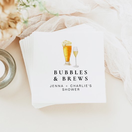 CHARLIE Bubbles & Brews Paare Dusche Willkommen Serviette