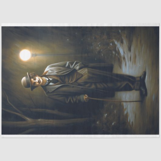 Charlie Chaplin Portrait Decoupage Seidenpapier (Vorderseite)