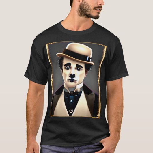 Charlie Chaplin Sad Dog T-Shirt (Vorderseite)