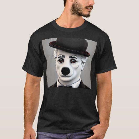 Charlie Chaplin-Welpe T-Shirt (Vorderseite)