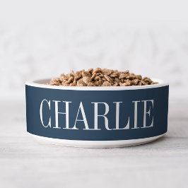 Charlie Classic Name Monogram | Dunkelblau Napf