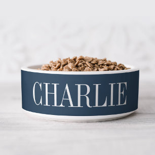 Charlie Classic Name Monogram Dunkelblau Napf