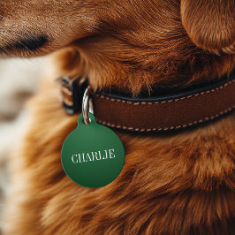 Charlie Classic Name Monogram | Green Haustiermarke