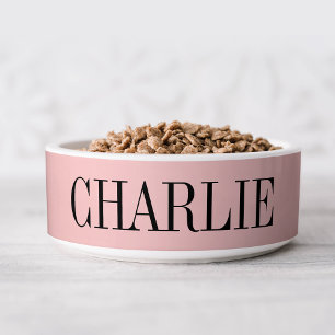 Charlie Classic Name Monogram Pink Napf