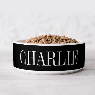 Charlie Classic Name Monogram   Schwarz Napf