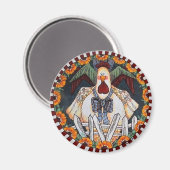 Charlie Cluckleworth Rooster Magnet (Vorderseite/Rückseite)