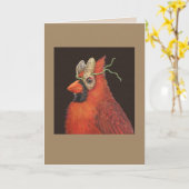 Charlie die Kardinal-Karte Karte (Gelbe Blume)