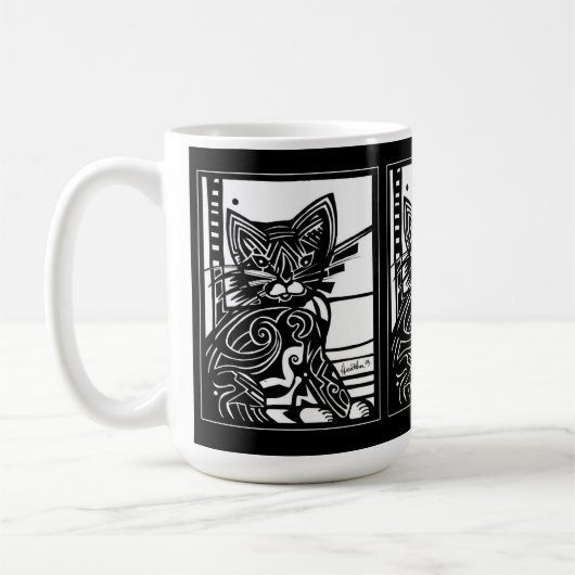 Charlie die Katze Kaffeetasse (Links)