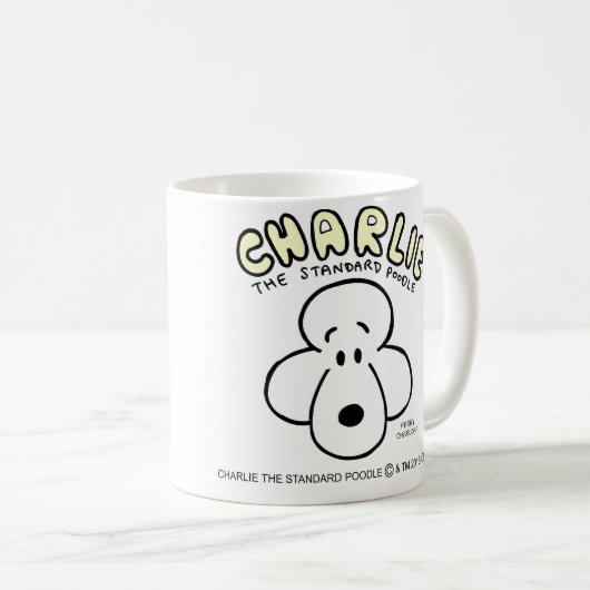 Charlie die Standardpudel-Tasse Kaffeetasse (VorderseiteRechts)