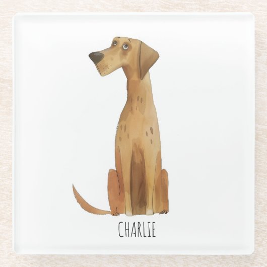 Charlie Dog Glasuntersetzer (Vorderseite)