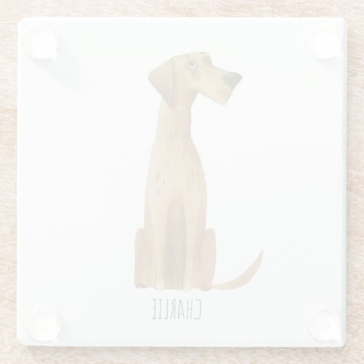 Charlie Dog Glasuntersetzer (Rückseite)