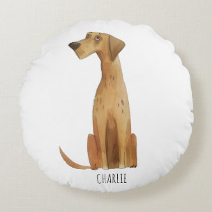 Charlie Dog Rundes Kissen