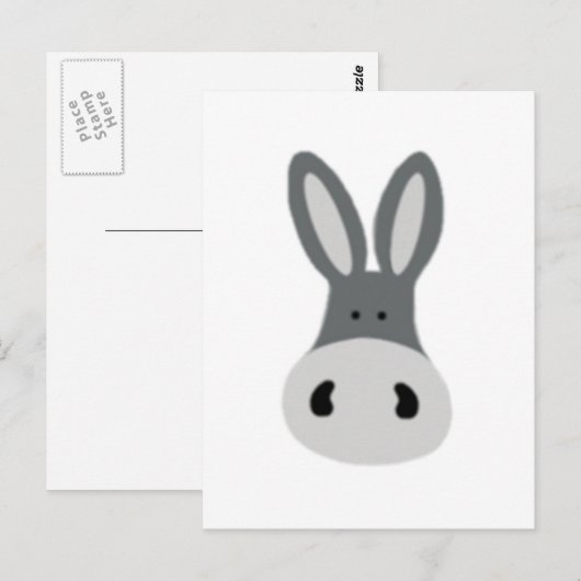 Charlie Donkey Postkarte (Vorne/Hinten)