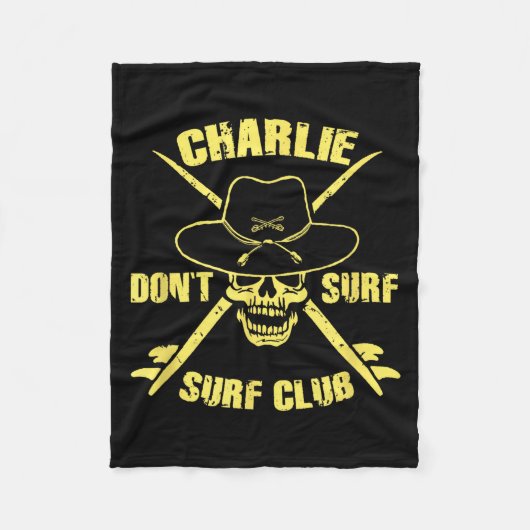 Charlie Don't Surf Fleecedecke (Vorderseite)