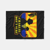 Charlie Don't Surf _ Funny Movie Premium  Fleecedecke (Vorderseite (Horizontal))