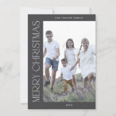 CHARLIE Gray Family Foto Boho Frohe Weihnachten (Vorderseite)