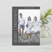 CHARLIE Gray Family Foto Boho Frohe Weihnachten (Stehend Vorderseite)