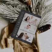 CHARLIE Gray Printable 3 Foto Feiertagskarte