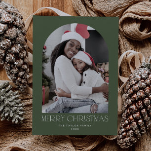 CHARLIE Green Arch Xmas Foto Spaß frohe Weihnachte Feiertagskarte