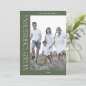 CHARLIE Green Family Foto Boho Frohe Weihnachten (Stehend Vorderseite)