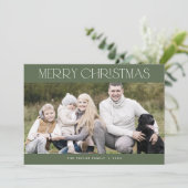 CHARLIE Green Family Foto Vintag Frohe Weihnachten (Stehend Vorderseite)