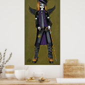 Charlie Hipster Steampunk Angel Poster (Küche)