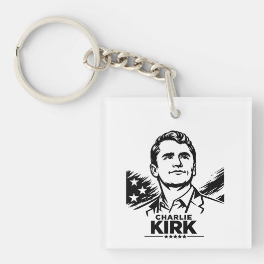Charlie Kirk Schlüsselanhänger (Vorderseite)